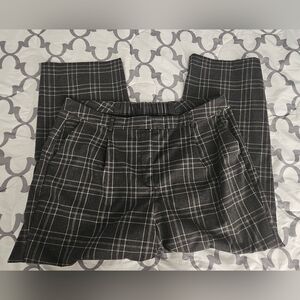 Old Navy Taylor Wide Leg Plaid Trousers